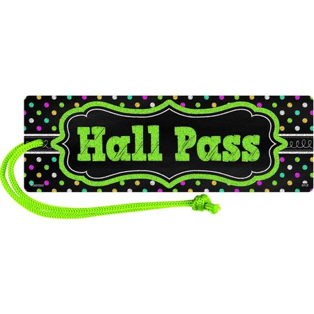 TEACHER CREATED RESOURCES Chalkboard Brights Magnetic Hall Pass, PK6 TCR77276